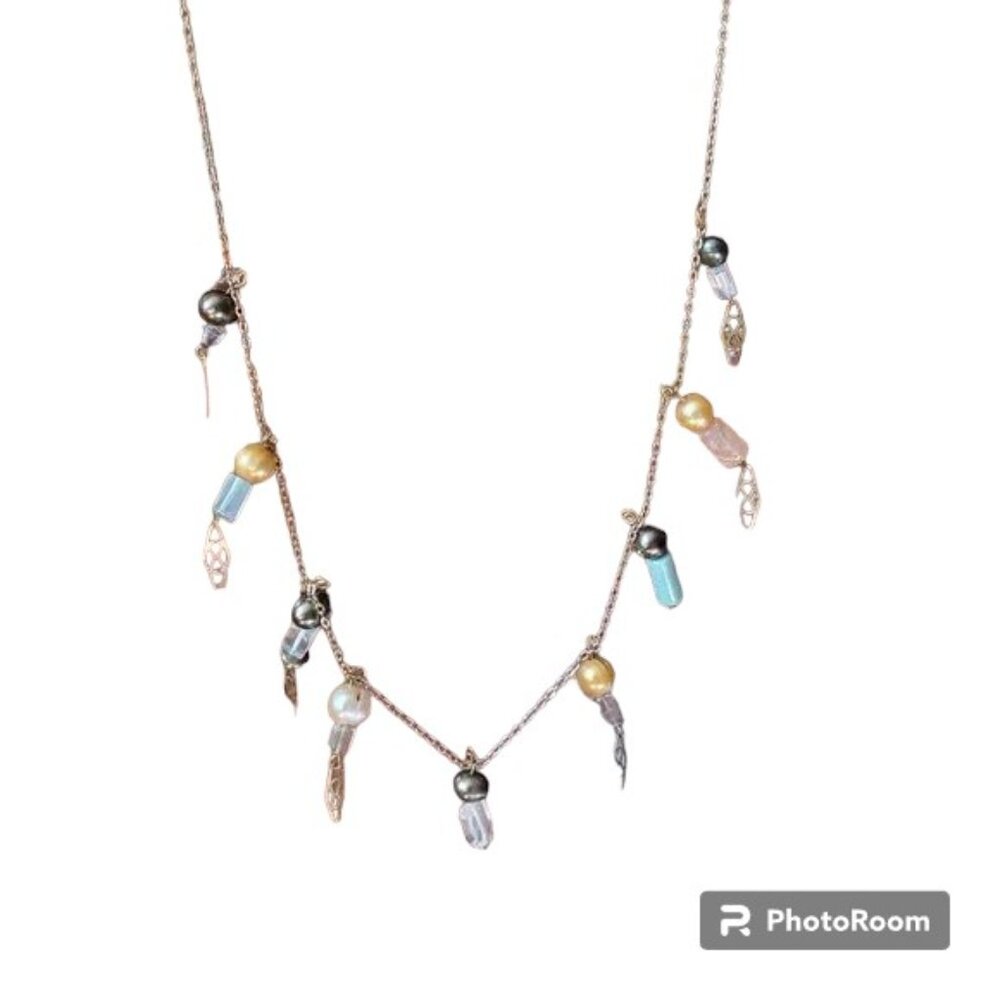 Handmade necklace of freshwater pearls and more